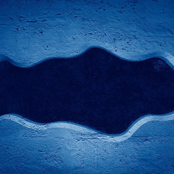 Рендеринг Изогнутой Бетонной Плиты Металлическом Фоне Тонусе Модном Классическом Синем — стоковое фото
