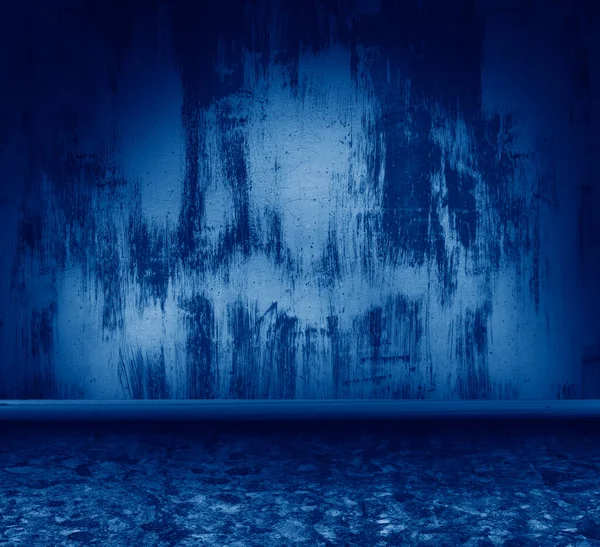 Grunge Interieur Getönt Der Trendigen Farbe Classic Blue Des Jahres — Stockfoto
