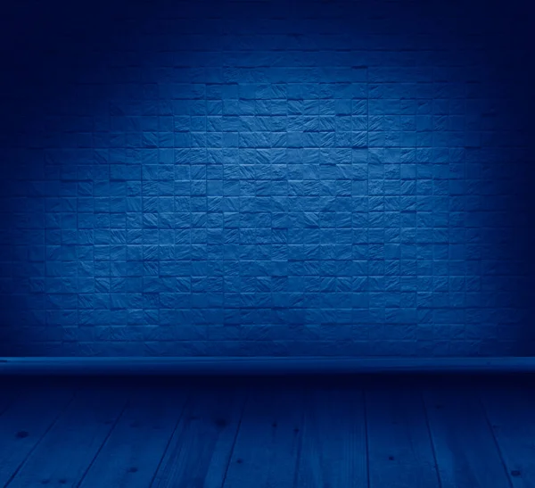Grunge Interieur Getönt Der Trendigen Farbe Classic Blue Des Jahres — Stockfoto