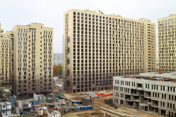 School Building Construction Courtyard Apartment Buildings Business Class Residential Complex — Stock Photo, Image