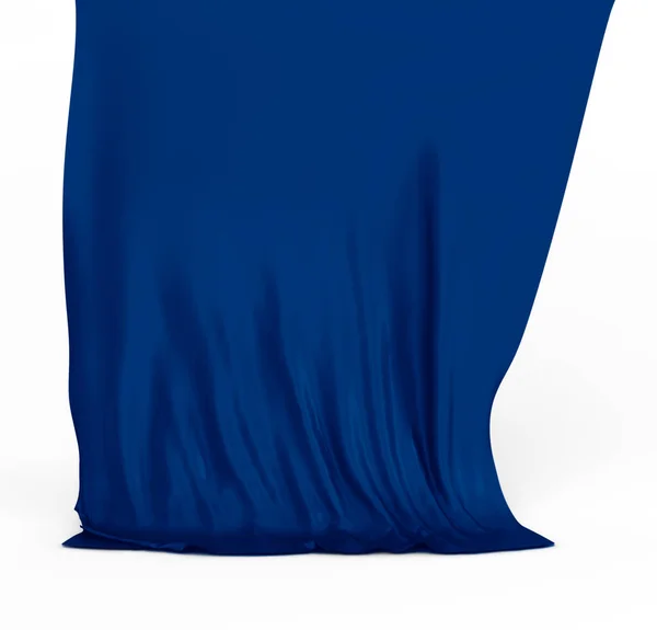 2020年のトレンディーなクラシックブルーの色調のシルクドレープレイヤードの3Dレンダリング — ストック写真