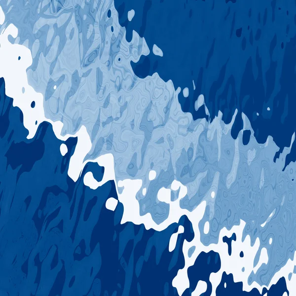 3D渲染的抽象美丽的水的背景色调流行经典蓝色的2020年 — 图库照片