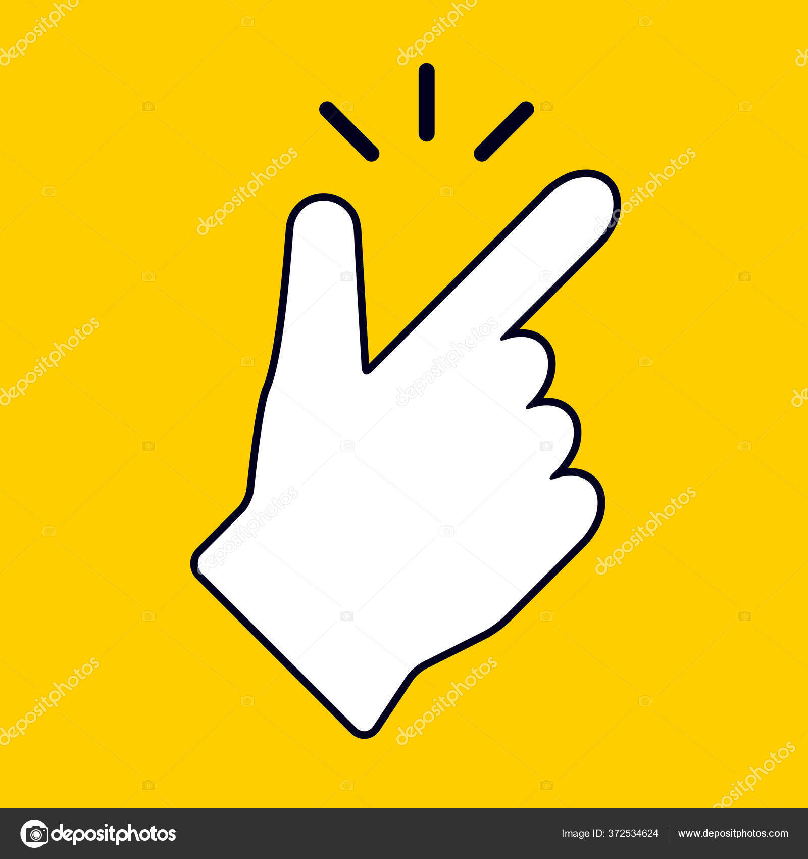 Concepto Hacer Chasquear Los Dedos Chasquido Los Dedos Icono Tendencia  Vector de stock #372534624 de ©sommersby, image size:1600x1700