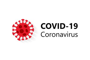 Beyaz zemin üzerinde COVID-19 Wuhan Coronavirus (2019-nCoV) salgını. Corona Virüs Hastalığı 2019 Salgın Koruma Konsepti