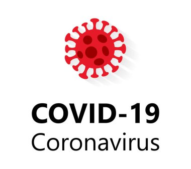 Beyaz zemin üzerinde COVID-19 Wuhan Coronavirus (2019-nCoV) salgını. Corona Virüs Hastalığı 2019 Salgın Koruma Konsepti