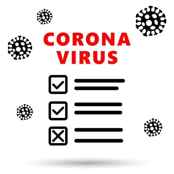 Icona Del Quadro Prova Covid Novel Corona Virus Disease 2019 — Vettoriale Stock