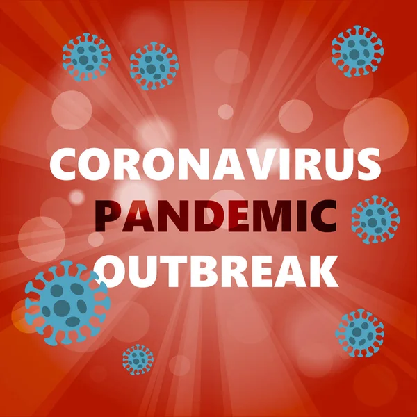 Soyut Virüs Türü Model Roman Corona Virüsü Covid Kırmızı Arka — Stok Vektör