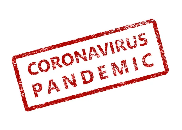 Wuhan Novel Corona Virus Pandemic Covid 2019 Ncov Grunge Stamp - Stok Vektor