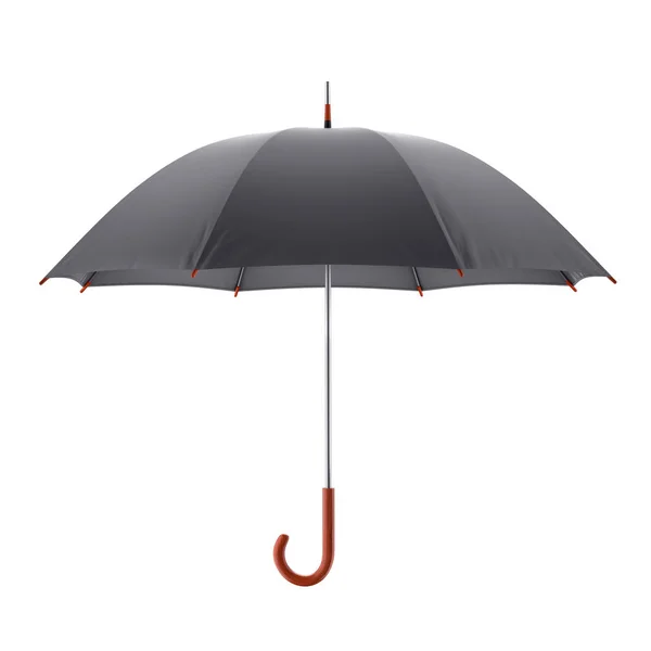 Parapluie foncé isolé sur fond blanc. Illustration 3D  . — Photo