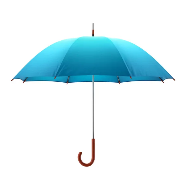 Blue umbrella isolated on white background. 3D illustration . — Stock Photo, Image