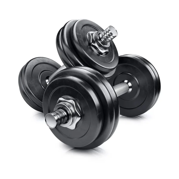 Dumbbell Elszigetelt Fehér Háttér — Stock Fotó