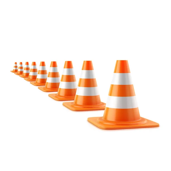 Cone rodoviário de trânsito — Fotografia de Stock