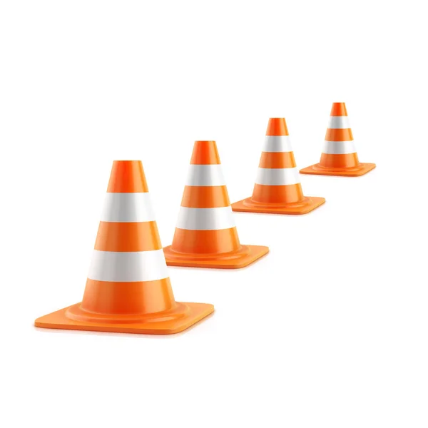 Cone rodoviário de trânsito — Fotografia de Stock