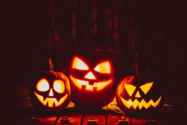 Halloween izzó tökök — Stock Fotó