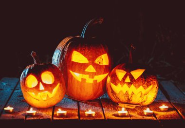 Spooky halloween kabaklar 