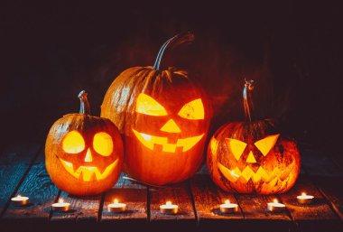 Spooky halloween kabaklar 