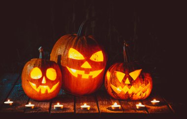 Spooky halloween kabaklar 