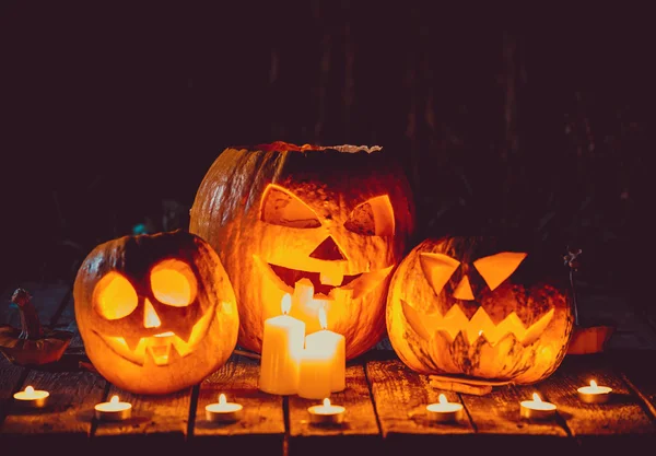 Kísérteties halloween sütőtök — Stock Fotó
