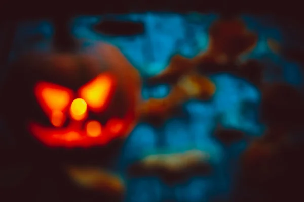 Halloweenské noci rozmazané pozadí — Stock fotografie