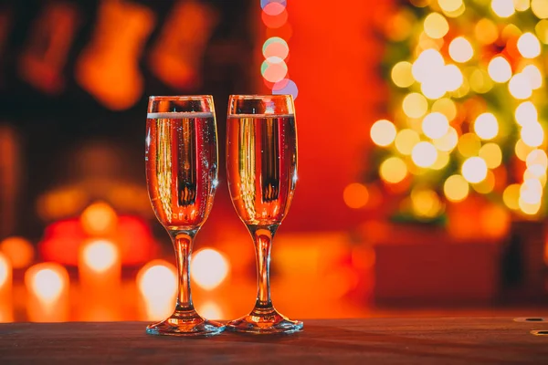 Vackra glas champagne — Stockfoto