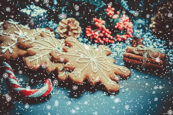 Χαριτωμένο Χριστούγεννα cookies — Φωτογραφία Αρχείου