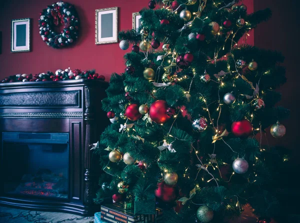 红包的圣诞树 — 图库照片