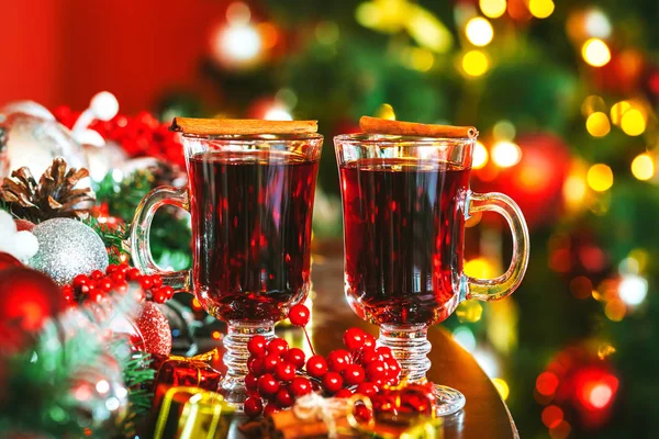 Glasses of mulled wine — Stock Photo, Image