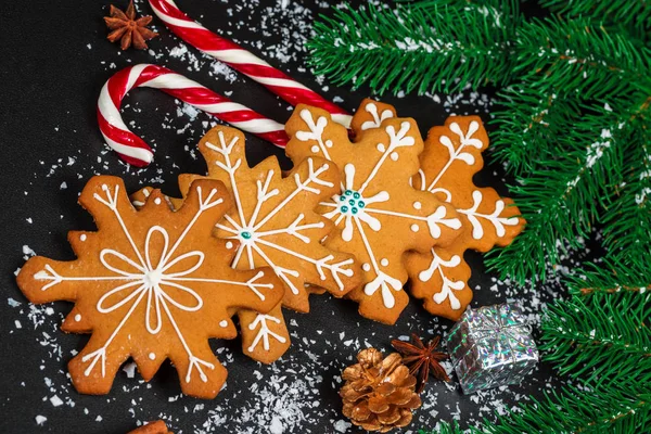 Primer plano de las galletas de Navidad — Foto de Stock