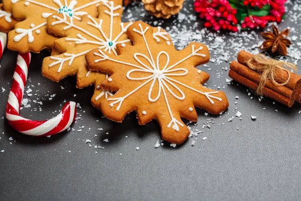 Gros plan sur les biscuits de Noël — Photo