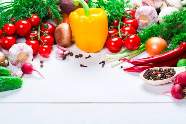 Фон здорове органічне харчування — стокове фото