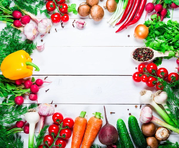 Hintergrund gesunde biologische Ernährung. — Stockfoto