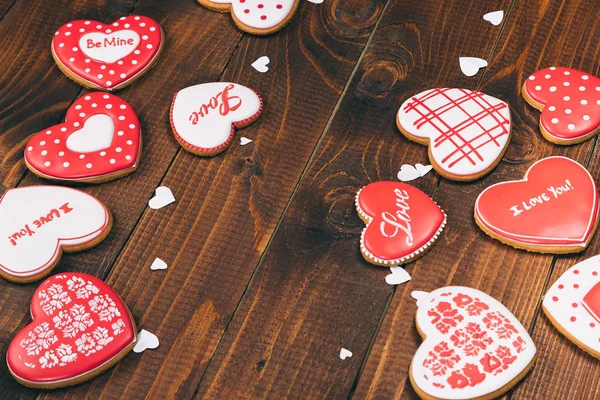 Печенье ко Дню Святого Валентина — стоковое фото
