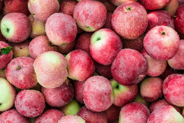 Свежие красные яблоки — стоковое фото