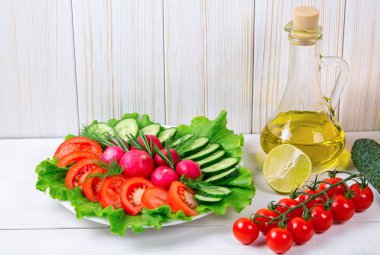 Salata için malzemeleri seti