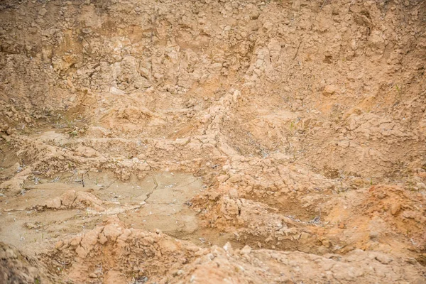 Capas de tierra en hoyo de arcilla — Foto de Stock