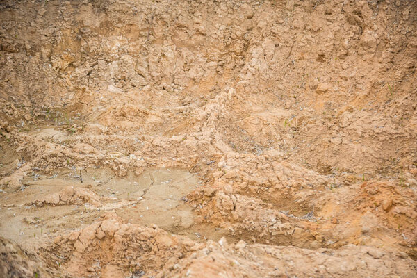 layers of earth in clay pit
