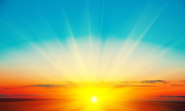 Güzel günbatımı manzara yanan 