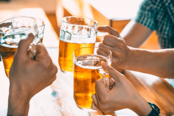 Happy Friends Drinking Beer