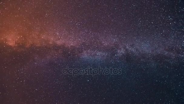 Cielo Nocturno Infinito Con Vía Láctea — Vídeo de stock