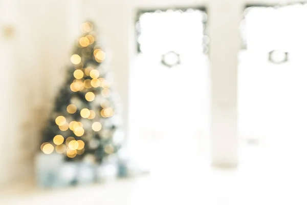 Defocused Background Living Room Christmas Tree — Stock Photo, Image