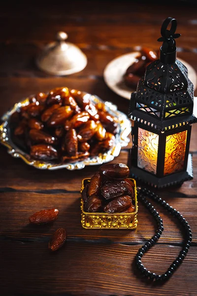 Muslim Feast Holy Month Ramadan Kareem Beautiful Background Shining Lantern — Stock Photo, Image