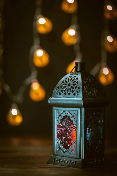 Muzułmańskie Święto Świętego Miesiąca Ramadan Kareem Piękne Tło Lampionem Błyszczący — Zdjęcie stockowe