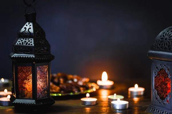 Festa Muçulmana Mês Sagrado Ramadã Kareem Fundo Bonito Com Uma — Fotografia de Stock