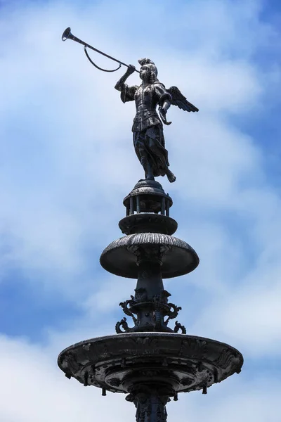 Sculpture on the historic fountain — Stock Photo, Image