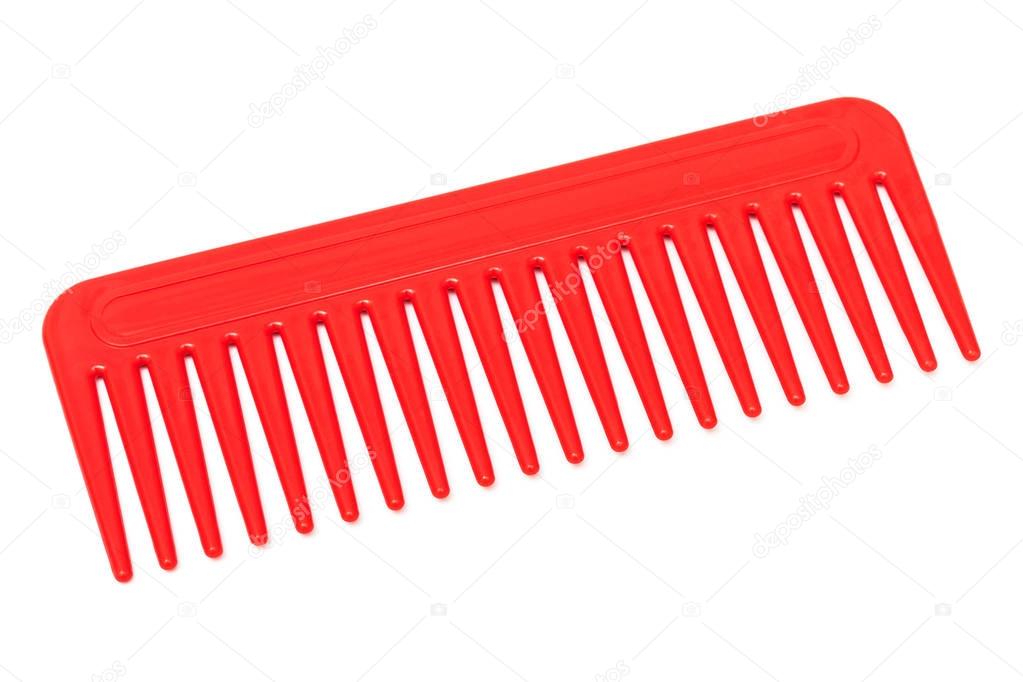 new red plastic comb