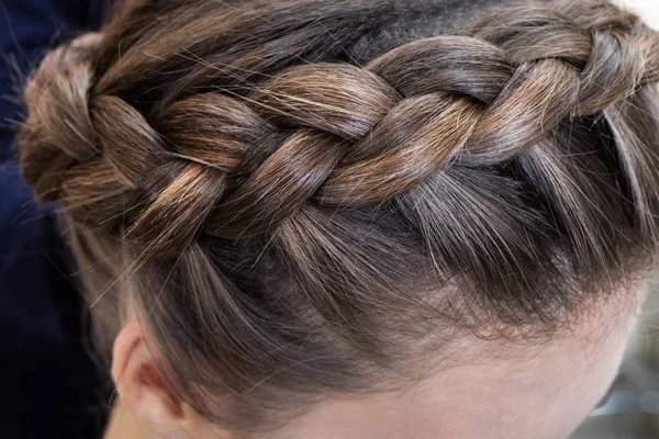 Beautiful braid brunette — Stock Photo, Image