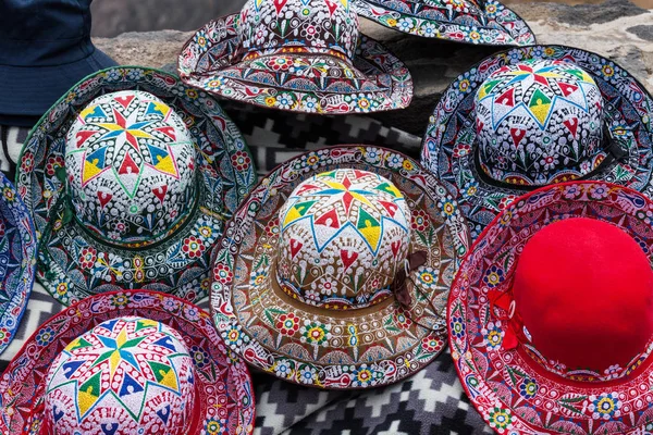 Beautiful Peruvian hats — Stock Photo, Image