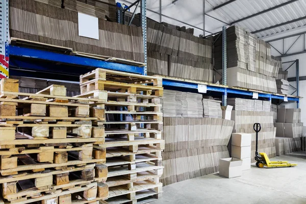 Warehouse of paper and cardboard — Stock Photo, Image