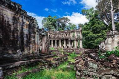 Antik Preah Khan tapınak kalıntıları