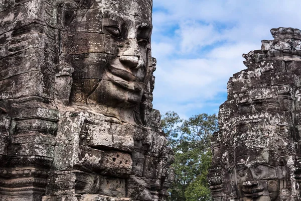 Ruiny chrámu Bayon, Angkor Thom, Kambodža — Stock fotografie